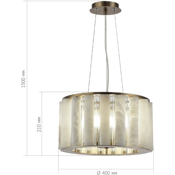 SL1516.303.06 Светильник подвесной ST-Luce Бронза, Прозрачный/Белый алебастр E14 6*40W DELIGHT SL1516.303.06 Светильник подвесной ST-Luce Бронза, Прозрачный/Белый алебастр E14 6*40W DELIGHT