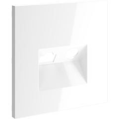 Накладка для розетки TV+RJ45 кат. 6, S70 (белый глянцевый) Накладка для розетки TV+RJ45 кат. 6, S70 (белый глянцевый)