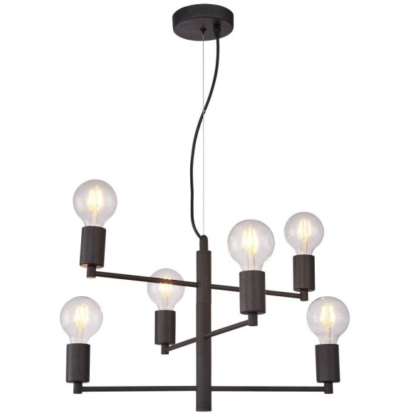 Люстра паук Lussole LSP-8156 HURON IP21 под лампы 6xE27 360W