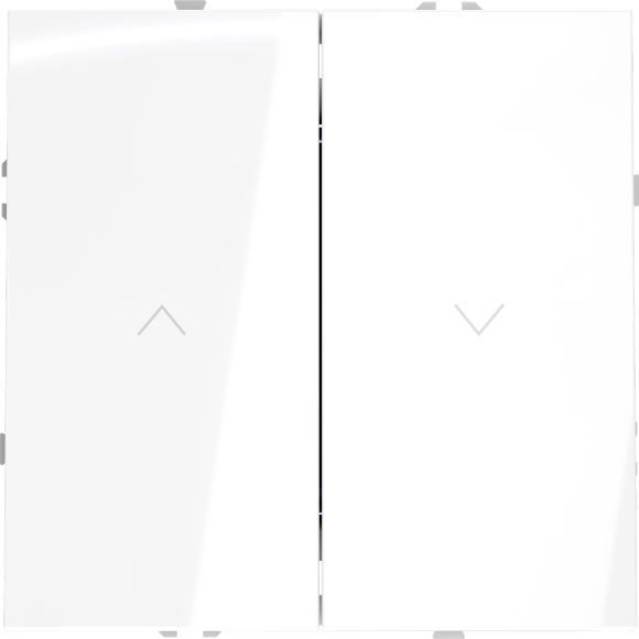 Выключатель встраиваемый VOLTUM S70 для жалюзи 10А, (белый глянцевый)