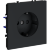 Розетка встраиваемая VOLTUM S70 с заземлением и защитными шторками, 16А, (графит)