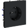 Розетка встраиваемая VOLTUM S70 с заземлением и защитными шторками, 16А, (графит)