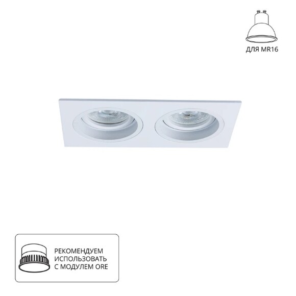 Точечный встраиваемый светильник ARTE LAMP TARF A2178PL-2WH