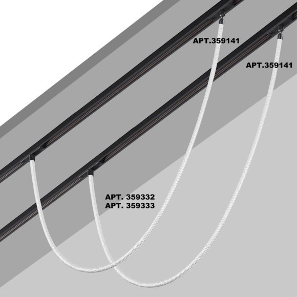 359332 Трековый светодиодный неон 1м Novotech Flum CRI90+ 3000К 1360Лм 360° 14W
