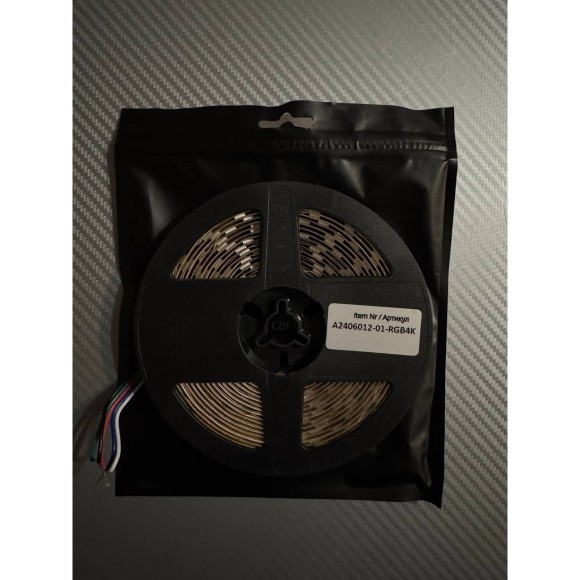 A2406012-01-RGB4K Светодиодная лента 24В 14,4Вт/м RGB+4000К CRI 90+ 10мм SMD5050 60шт/м 5м IP20 A2406012-01-RGB4K Светодиодная лента 24В 14,4Вт/м RGB+4000К CRI 90+ 10мм SMD5050 60шт/м 5м IP20