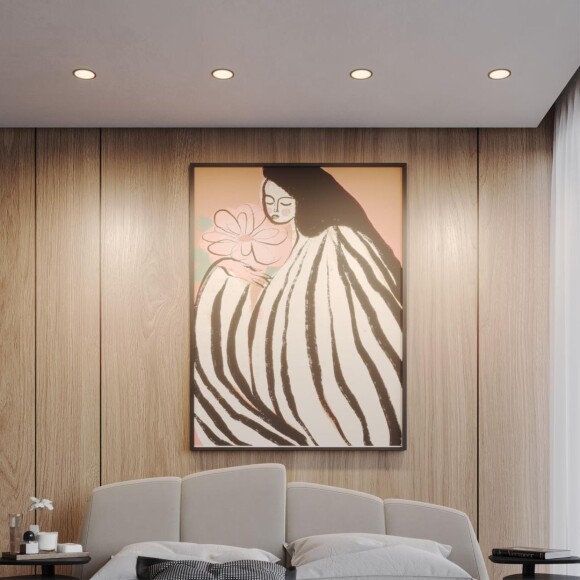 359878 WIR NT26 000 черный Светильник встраиваемый с переключателем цв. температуры IP20 LED 12W 100-265V 3000К/4000К/6000К LANTE