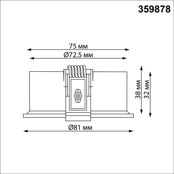 359878 WIR NT26 000 черный Светильник встраиваемый с переключателем цв. температуры IP20 LED 12W 100-265V 3000К/4000К/6000К LANTE