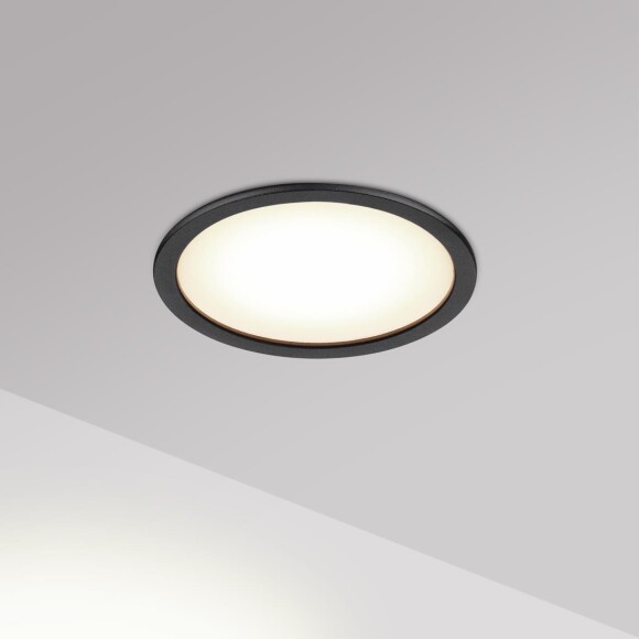 359878 WIR NT26 000 черный Светильник встраиваемый с переключателем цв. температуры IP20 LED 12W 100-265V 3000К/4000К/6000К LANTE