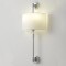 Crystal Lux VINTAGE AP2 CHROME 4140/402 Бра настенное классическое, хром текстиль, лампы 2xE14 40Вт винтажный светильник на стену, без выключателя на корпусе