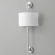 Crystal Lux VINTAGE AP2 CHROME 4140/402 Бра настенное классическое, хром текстиль, лампы 2xE14 40Вт винтажный светильник на стену, без выключателя на корпусе