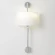 Crystal Lux VINTAGE AP2 CHROME 4140/402 Бра настенное классическое, хром текстиль, лампы 2xE14 40Вт винтажный светильник на стену, без выключателя на корпусе