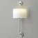 Crystal Lux VINTAGE AP2 CHROME 4140/402 Бра настенное классическое, хром текстиль, лампы 2xE14 40Вт винтажный светильник на стену, без выключателя на корпусе