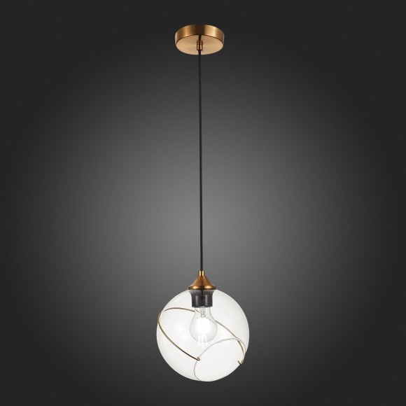SLE103103-01 Подвес Золотистый/Прозрачный E27 1*60W SATTURO