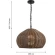 Favourite Wicker 4883-1P Уличный подвесной влагозащищенный светильник с плафоном из коричневого ротанга диаметром 40см, высота плафона 30см, общая высота 176см, лампа Е27 1шт макс 40Вт, IP44, 220В