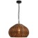 Favourite Wicker 4883-1P Уличный подвесной влагозащищенный светильник с плафоном из коричневого ротанга диаметром 40см, высота плафона 30см, общая высота 176см, лампа Е27 1шт макс 40Вт, IP44, 220В