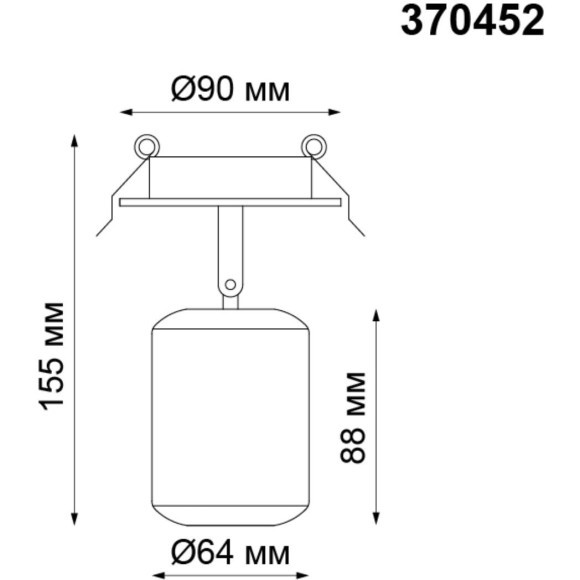 Встраиваемый светильник Novotech 370452 PIPE под лампу 1xGU10 50W Встраиваемый светильник Novotech 370452 PIPE под лампу 1xGU10 50W