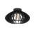 900999 COSSANO 3 Потолочный светильник с 1 лампой E27, 40Вт, металл, дерево, черный
