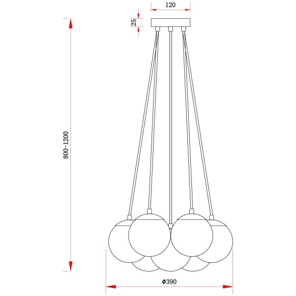 Подвесной светильник Fiesta FR5231PL-07CH Подвесной светильник Fiesta FR5231PL-07CH