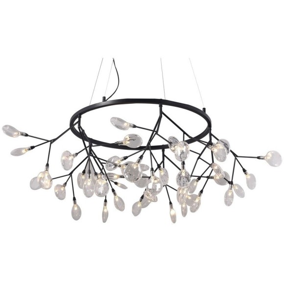 Светильник подвесной Crystal Lux EVITA SP45 D BLACK/TRANSPARENT