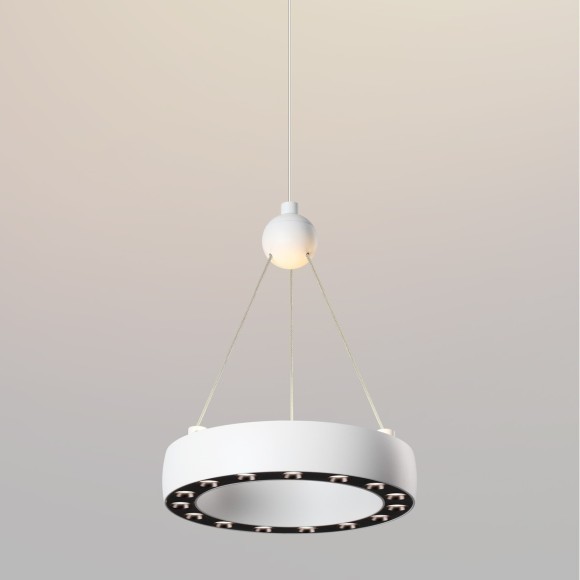 Светильник подвесной светодиодный, длина провода 2м LED 12W вниз 5W вверх 1360Лм 3000K Odeon Light TURN 359395