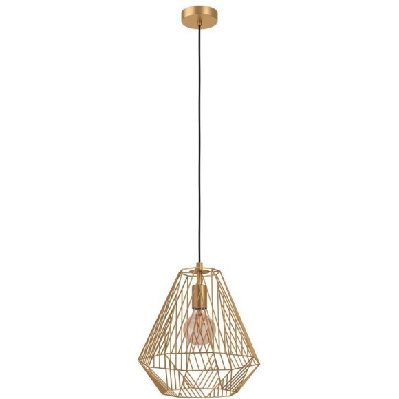 43695 Подвесной потолочный светильник (люстра) STYPE, 1Х40W, E27, H1100, Ø330, сталь, золотой 43695 Подвесной потолочный светильник (люстра) STYPE, 1Х40W, E27, H1100, Ø330, сталь, золотой