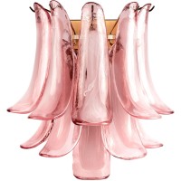 10600W Pink Loft IT LILOU Бра настенное бронзовое и розовое, стеклянные плафоны, 3 лампы E14, IP20