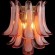 10600W Pink Loft IT LILOU Бра настенное бронзовое и розовое, стеклянные плафоны, 3 лампы E14, IP20