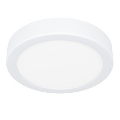 Накладной настенно-потолочный светильник EGLO FUEVA 6 901332, встроенный LED 7,5Вт, CCT переключатель цветовой температуры на драйвере - 2700/4000/6500К, CRI 80, 1000Лм, корпус и рассеиватель из белого пластика, диаметр 166 мм, высота 25 мм, IP44