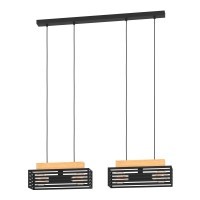 390164 EGLO CIDRAZ Люстра потолочная с 4 лампами E27, коричневая, дерево