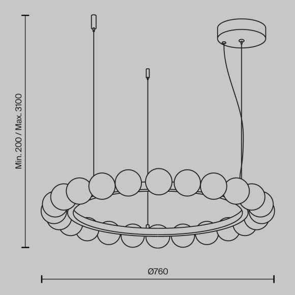 Подвесной светильник Maytoni MOD331PL-L42BS3K Подвесной светильник Maytoni MOD331PL-L42BS3K