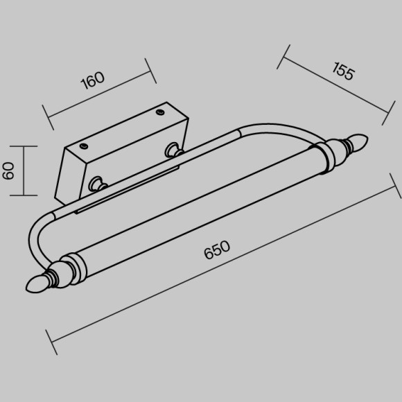 Подсветка для зеркал и картин Maytoni MIR014WL-L12C3K OculusLED 12W Подсветка для зеркал и картин Maytoni MIR014WL-L12C3K OculusLED 12W