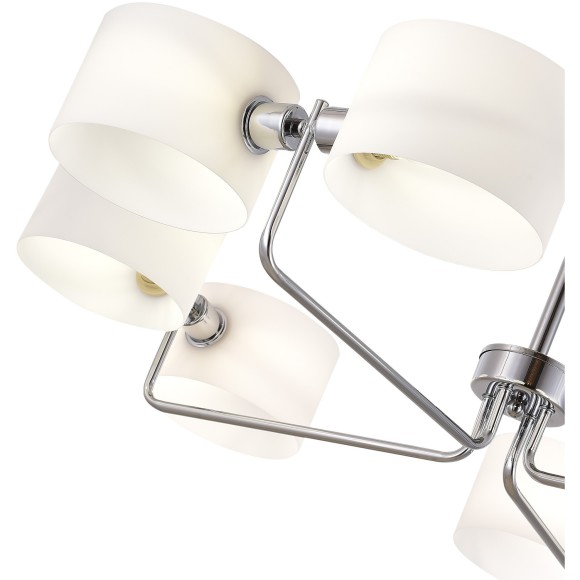 SLE1121-102-08 Светильник потолочный Хром/Молочно-Белый E14 8*40W AERIN