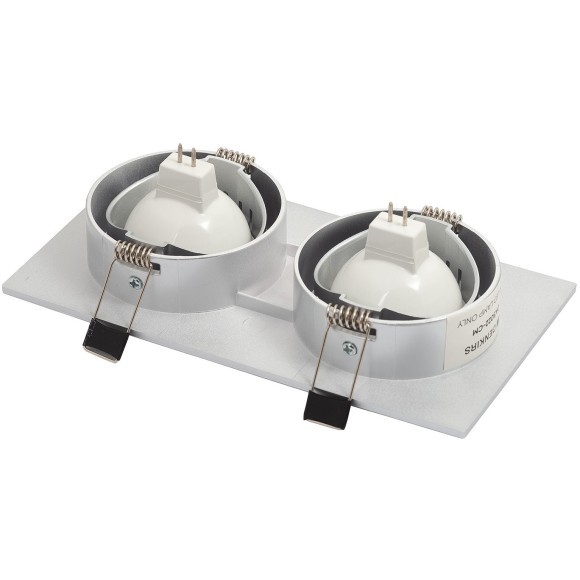 DK3022-CM Встраиваемый светильник max 10 Вт, 2xGU5.3 серый пластик