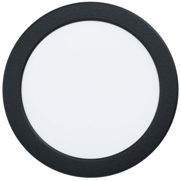 99158 Светодиодный встраиваемый светильник FUEVA 5, 10,5W (LED), ?166, ET26, 1350lm, 4000K, сталь, черный/