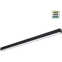 359940 Черный трековый линейный светильник 65см с перекл. цв. темп. 3000;4000;6000К (токопроводящий) 220В 30Вт 120° 1800Лм CRI90 Novotech VECTOR