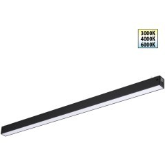 359940 Черный трековый линейный светильник 65см с перекл. цв. темп. 3000;4000;6000К (токопроводящий) 220В 30Вт 120° 1800Лм CRI90 Novotech VECTOR 359940 Черный трековый линейный светильник 65см с перекл. цв. темп. 3000;4000;6000К (токопроводящий) 220В 30Вт 120° 1800Лм CRI90 Novotech VECTOR