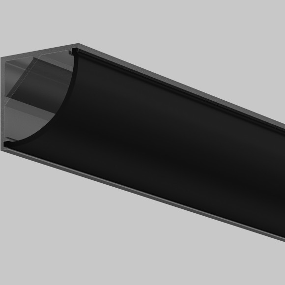 Рассеиватель для профиля 16×16 (Дуга, Чёрный, 2 м), 642027 Рассеиватель для профиля 16×16 (Дуга, Чёрный, 2 м), 642027