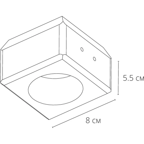 A9286PL-1WH Встраиваемый в ГКЛ светильник из гипса, для покраски и штукатурки под лампу GU10 или LED модули ORE Arte Lamp INVISIBLE