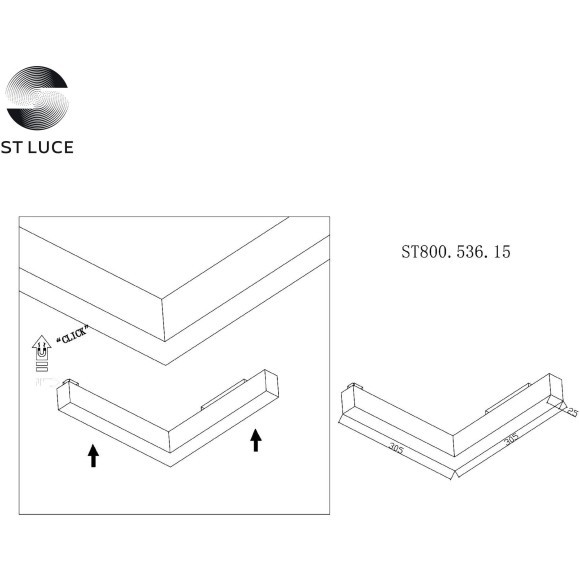 ST800.536.15 Трековый магнитный светодиодный светильник ST-Luce Skyline 48V CRI90+ 3000К 950Лм 120° 15Вт