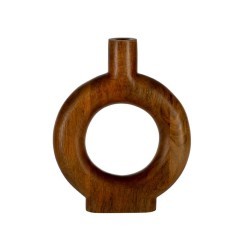 421268 MELOBODY Декоративная ваза деревянная коричневая L235 B50 H300