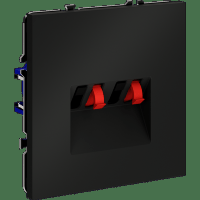 Розетка акустическая встраиваемая VOLTUM S70 4-местная, (черный матовый)