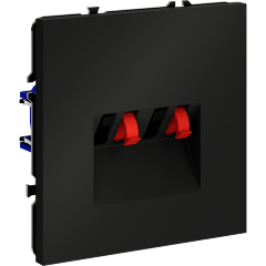 Розетка акустическая встраиваемая VOLTUM S70 4-местная, (черный матовый)