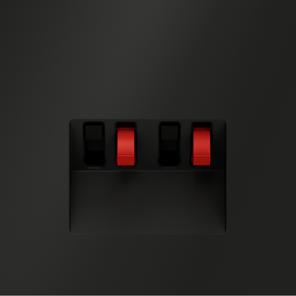 Розетка акустическая встраиваемая VOLTUM S70 4-местная, (черный матовый)