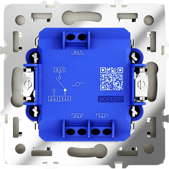 Проходной переключатель встраиваемый VOLTUM S70 одноклавишный с подсветкой 10А, (шелк)
