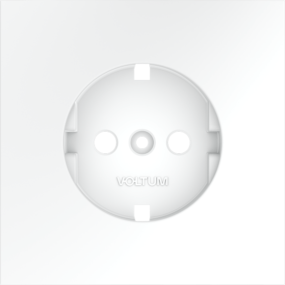 Накладка для розетки с заземлением, S70 (белый матовый)