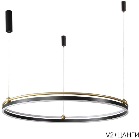Люстра Crystal Lux FERNANDO SP88W LED BLACK/GOLD