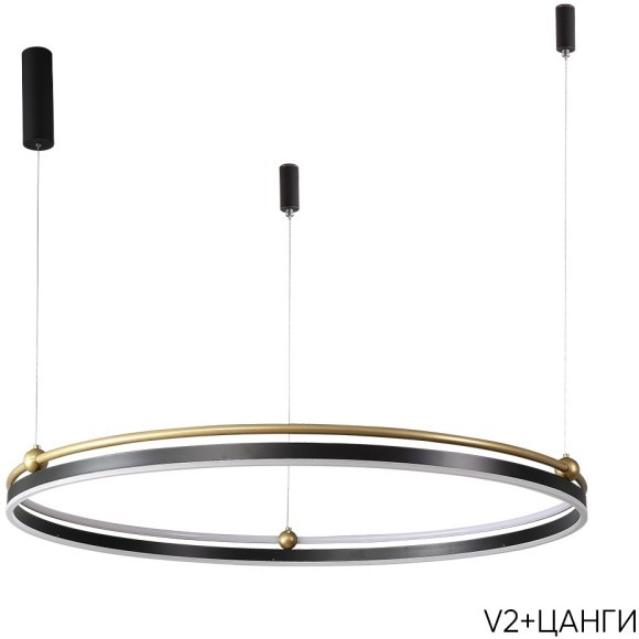 Люстра Crystal Lux FERNANDO SP88W LED BLACK/GOLD