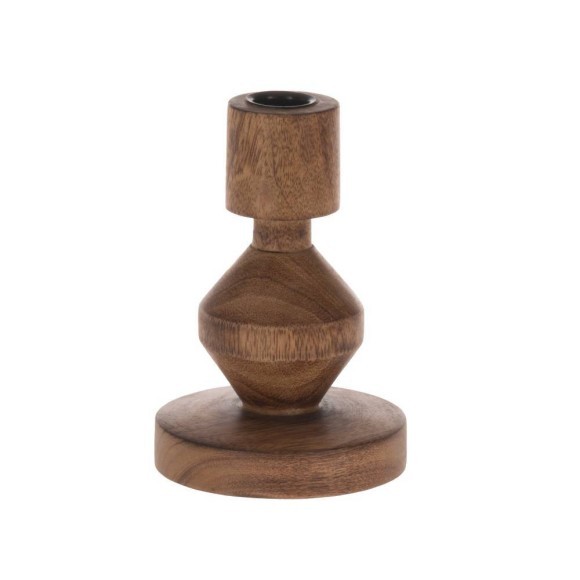 422102 Подсвечник AMBACON, B150, ?105, дерево, сталь, натуральный 422102 Подсвечник AMBACON, B150, ?105, дерево, сталь, натуральный