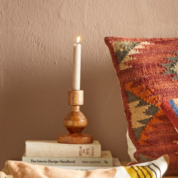 422102 Подсвечник AMBACON, B150, ?105, дерево, сталь, натуральный 422102 Подсвечник AMBACON, B150, ?105, дерево, сталь, натуральный