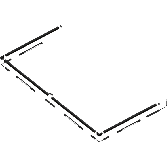 Шинопровод магнитный накладной Crystal Lux CLT 0.114 01 L2000 BL 1407/030